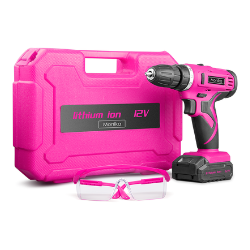12V Pink Cordless Drill